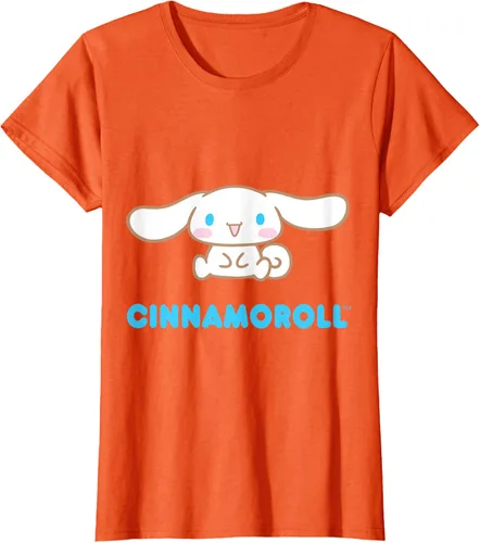 Vista 67 de Cinnamoroll Character Front and Back T-Shirt S Negro