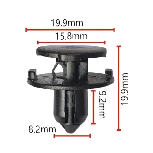 Vista 4 de 50 piezas de guardabarros protector contra salpicaduras, clip lateral para panel de retención, remache ciego para Nissan & Infiniti 01553-2DR9A