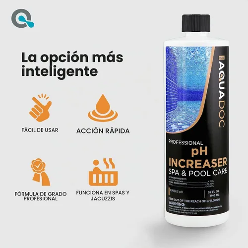 Vista 5 de AquaDoc Spa - Aumento de pH para el equilibrio del agua de la bañera de hidromasaje, 32 onzas