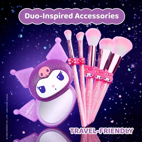 Vista 5 de wet n wild My Melody and Kuromi - Juego de brochas de maquillaje (5 piezas)