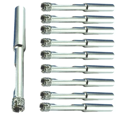 Vista 37 de Kit de brocas de diamante para azulejos - Juego de vidrio y porcelana, paquete de 5: 3/16", "1/4", "1/2" brocas de diamante para cerámica
