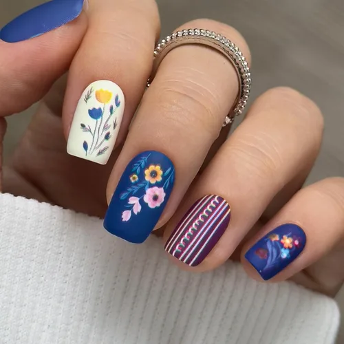 Vista 12 de CurvLife Uñas a presión de almendras medianas, color blanco lechoso A9 - Susurro de crema