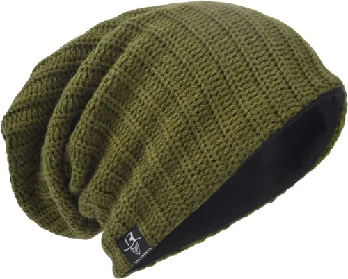 Vista 10 de Gorro de punto holgado con calavera de gran tamaño para hombre tipo skullcap