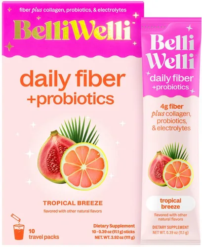 Vista 13 de Belli Welli Suplemento de Fibra, Polvo de Fibra con Probióticos Paquete de Viaje para Mujeres con Colágeno y Electrolitos para la Salud Intestinal