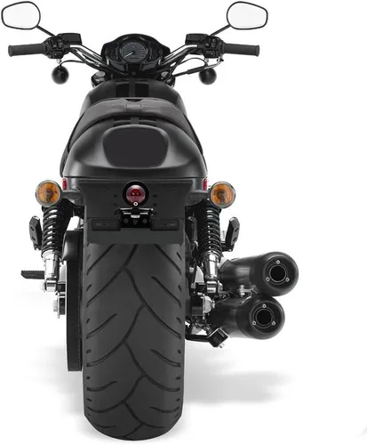 Vista 5 de KATUR 1 lámpara de freno para motocicleta de 12 V 10 W, licencia de freno compatible con Chopper Bobber Cafe Racer, carcasa de acero bala Motos