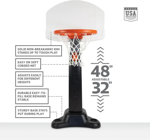 Vista 2 de Huplay Rookie - Juego de baloncesto pequeño ajustable
