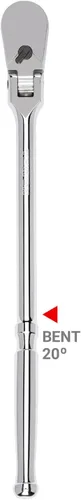 Vista 11 de TEKTON Trinquete largo de liberación rápida con cabezal flexible de 1/2 pulgada de impulso x 14 pulgadas SRH31214