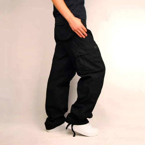 Vista 2 de Pantalones camuflaje Hombres bolsillos Pantalones Largos activos deportes al aire Libre Pantalones Cintura elástica