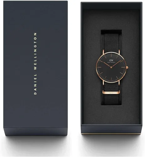 Vista 8 de Daniel Wellington Reloj clásico de tela de oro rosa (poliéster)