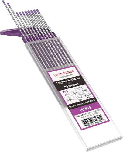 Vista 31 de YESWELDER Electrodo de tungsteno TIG Weld 1/8"x 7" 10-pk, no radiactivo comparable a E3 púrpura