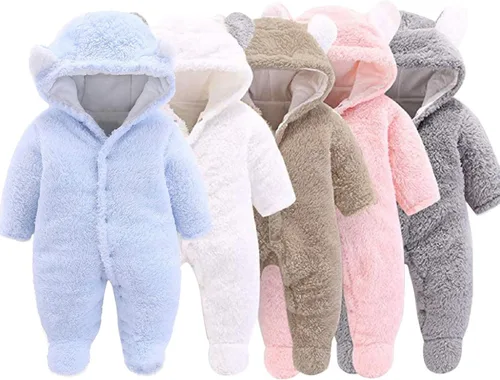 Vista 2 de XMWEALTHY Ropa unisex para bebé abrigos de invierno lindo overol para recién nacido traje de nieve registro para artículos esenciales del bebé