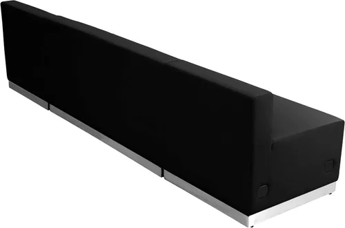 Vista 3 de Flash Furniture HERCULES Alon Series Black LeatherSoft Configuración de recepción, 3 piezas Negro