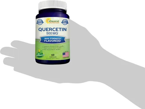 Vista 9 de aSquared Nutrition - Suplemento de Quercetina 500 mg – 60 Cápsulas – Píldoras de Polvo Complejo de Quercetina Dihidrato para Apoyar la Respuesta