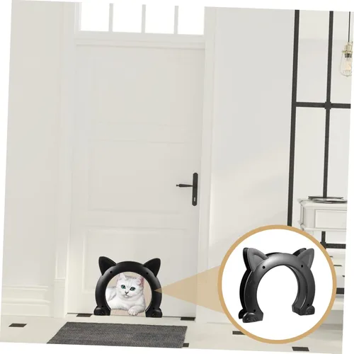 Vista 8 de YARNOW Puerta del gato del paso del agujero de la puerta del animal doméstico para el uso interior al aire libre ligero fácil instalar
