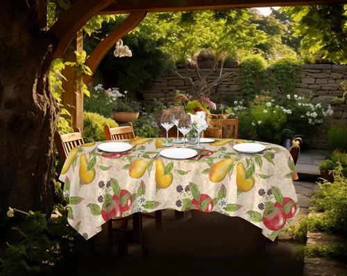 Vista 11 de EVERYDAY LUXURIES Mantel ovalado impermeable de 52 x 70 pulgadas, resistente a las manchas y a las arrugas, decorativo de vinilo de calibre 3.6