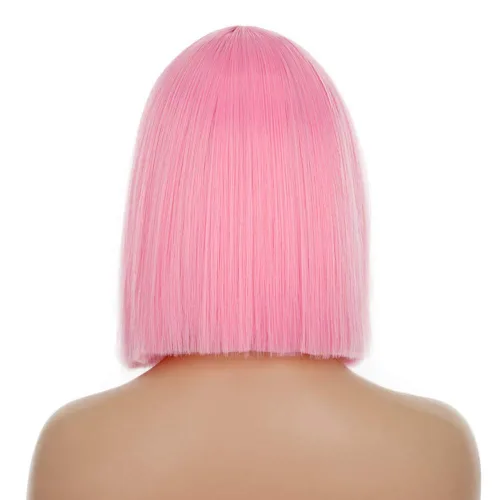 Vista 4 de Entranced Styles - Peluca colorida de cabello sintético liso, de raya en medio y longitud al hombro, para mujer, moderna