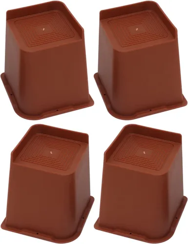 Vista 8 de SUNGOOYUE Heavy Duty Bed Risers, 6 Inch Stackable Furniture Risers with Anti Slip ABS for Sofa Table Couch Chair Bed Frame, Supports Up to 10000 Lbs