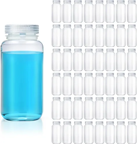 Vista 15 de Tatuo 6 piezas 30 ml 1 oz botellas de reactivo de polipropileno de plástico con tapas de rosca, envases de muestra transparentes de PP con tapa