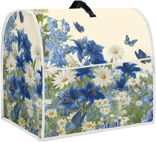Vista 39 de Talayituse Beach Turtle Starfish Print Stand Mixer Cover for 4.5-5 Quarts Kitchen Aid, Washable Mixer Dust Cover with Handle and Pocket Kitchen