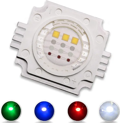 Vista 8 de Chip LED de alta potencia 10W RGB emisor de luz súper brillante COB módulo lámpara de repuesto de componentes de cuentas iluminación DIY