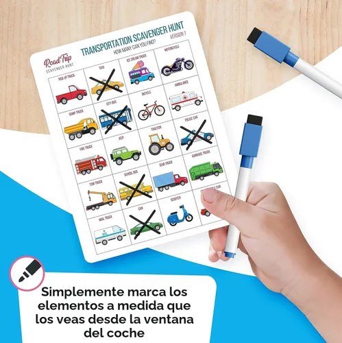 Vista 3 de WELL BALANCED Bingo en el Coche - Esenciales para Viajes por Carretera: Actividades y Juegos de Coche para Niños de 4 a 8 Años