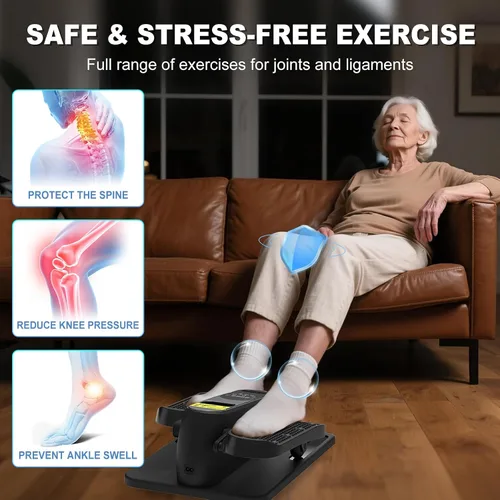 Vista 5 de Under Desk Elliptical Machine, Electric Seated Pedal Exerciser,Elliptical Leg Exercisers for Seniors,Mini Ellipse Leg Exerciser with Remoter,12