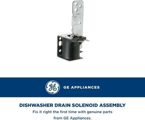 Vista 2 de GE WD21X10268 - Conjunto de solenoide de drenaje original OEM para lavavajillas GE