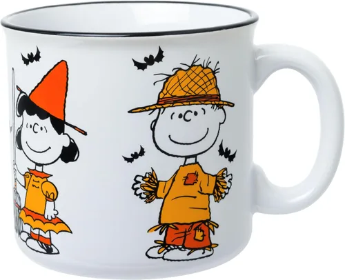 Vista 8 de Silver Buffalo Peanuts Featuring Snoopy Racing Team Finish Line 3D Sculpted Handle Ceramic Mug, 20 Ounces