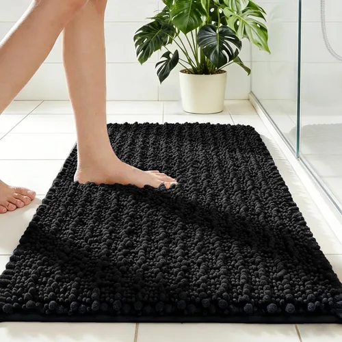 Vista 12 de Disolla Alfombra de baño pequeña, antideslizante, lavable, color beige, 17 x 24 pulgadas, súper absorbente, suave, alfombra de baño de felpilla