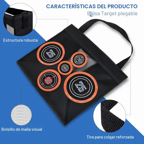 Vista 6 de Objetivo de juguete compatible con pistolas Nerf, red portátil y plegable para práctica de tiro, con malla para jugar al aire libre o en interiores