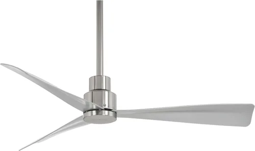 Vista 2 de Minka-Aire F786-BNW Ventilador de techo simple de 44 pulgadas para exteriores de 3 aspas con motor de CC en acabado húmedo de níquel cepillado