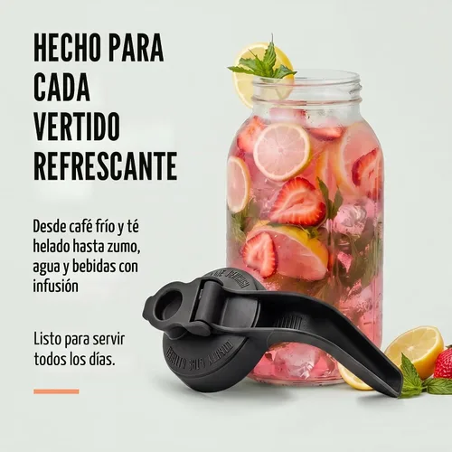 Vista 9 de County Line Kitchen - Jarra de vidrio con tapa (64 onzas), color negro