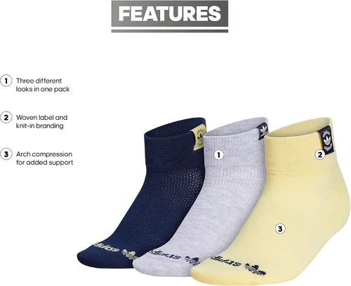 Vista 2 de adidas Originals Women's Low Cut Ankle Socks (3-Pair)