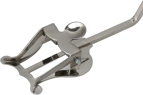 Vista 5 de Yibuy Sax Abrazadera Clip Lira para Saxofón Alto Tenor Banda Para Marcha Clips Plata