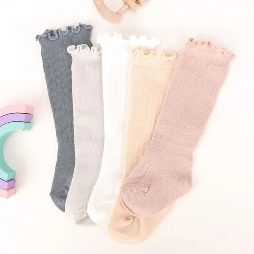 Vista 28 de DRESHOW BQUBO - Calcetines de punto para bebé, calcetines de algodón para niñas pequeñas