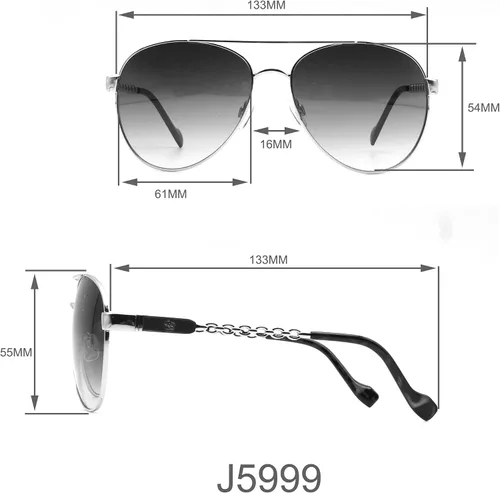 Vista 5 de Jessica Simpson J5999 - Gafas de sol de aviador con clase de metal para mujer con protección Uv400. Regalos glamorosos para ella, 2.323 in, Oro rosa