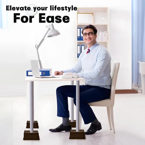 Vista 22 de ANNKUT Elevadores de cama de 2 pulgadas, resistentes, elevadores de sofá de gran tamaño, elevadores de muebles extra anchos para sofá, mesa