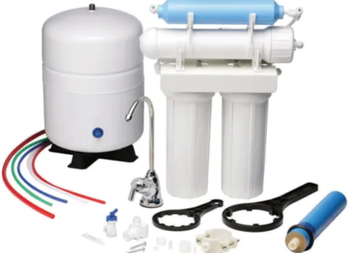 Vista 2 de Pentair OMNIFilter RO2050 Sistema de ósmosis inversa, sistema de filtración de agua potable de 4 etapas para debajo del fregadero, certificado NSF