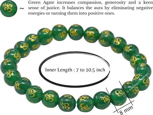 Vista 536 de Amazing Gemstone Crystal Bracelet for Women Men's Gifts - Protection Healing Crystal Bracelet - 8mm Gemstone Beaded Stretchable Bracelet Pulseras