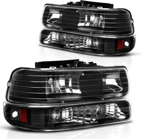 Vista 21 de DWVO Faros delanteros compatibles con Chevy Silverado 1500 1500 HD/2003-2004 Silverado 2500/2003-2006 Silverado 2500HD 3500/2003-2006 Avalanche 1500