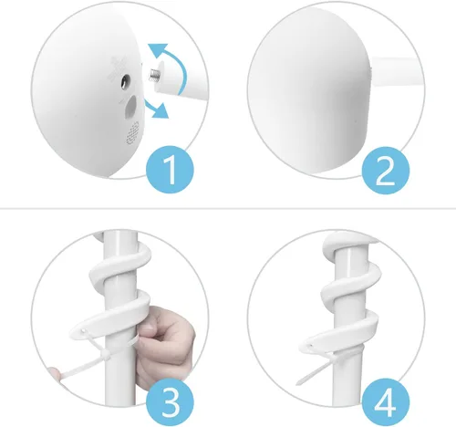 Vista 5 de Soporte giratorio flexible para Google Nest Cam (batería) sin herramientas ni daños en la pared
