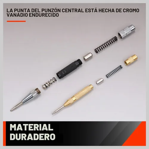 Vista 3 de HORUSDY Paquete de 2 perforadores automáticos superfuertes de 6 pulgadas, impacto ajustable, punzón central