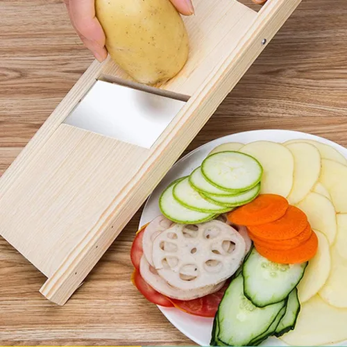 Vista 8 de Trituradora de col de madera Cortador de verduras Rallador de verduras para cocina