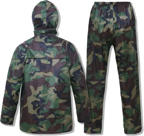 Vista 5 de RainRider Chaqueta impermeable de seguridad con pantalones de alta visibilidad reflectante para lluvia