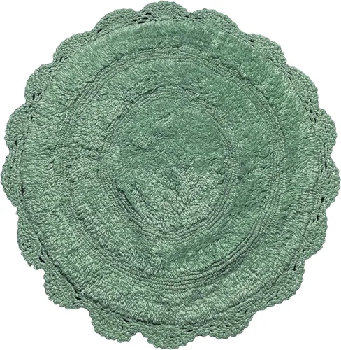Vista 50 de Chardin home Alfombra de baño de ganchillo beige, alfombra de baño ovalada 100% algodón con borde de ganchillo artesanal hecho a mano, alfombra
