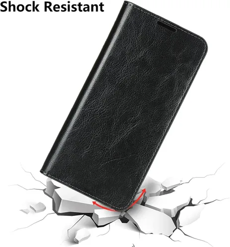 Vista 6 de iCoverCase Funda tipo cartera para Samsung Galaxy Note 20 Ultra con ranuras para tarjetas, función atril de cuero premium con función de atril