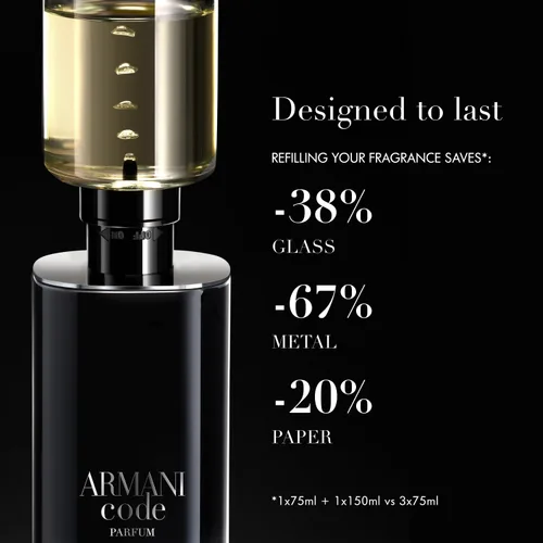 Vista 7 de Armani Beauty – Code – Parfum – Cologne for Men – Fresh & Aromatic Men’s Fragrance – Bergamot, Clary Sage, Tonka Bean Notes