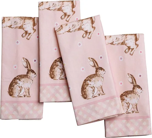 Vista 155 de Maison d' Hermine Juego de 4 servilletas de tela 100% algodón, suaves y duraderas, servilletas cuadradas reutilizables para uso diario, lavables