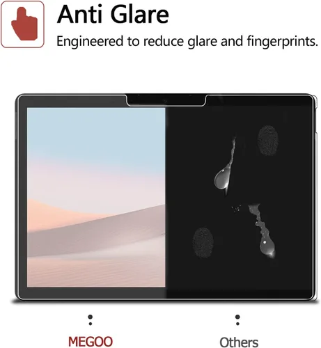Vista 4 de Megoo WriteGlass - Protector de pantalla de vidrio mate para Microsoft Surface Go 4/3/2/1 de 10.5 pulgadas, paquete de 2, antirreflejos, sensación