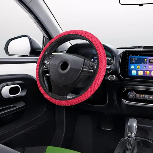 Vista 7 de HAOBO Funda elástica para volante de 15 pulgadas, cómoda funda elástica para volante de automóvil, cómoda y transpirable, funda de volante